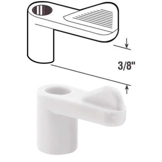 Prime-Line 3/8 In. White Swivel Plastic Screen Clips with Screws (12 Count)